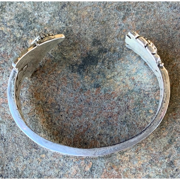 Aldrich Art Sterling Silver & Turquoise Arrow Cuff Bracelet - Picture 11 of 12